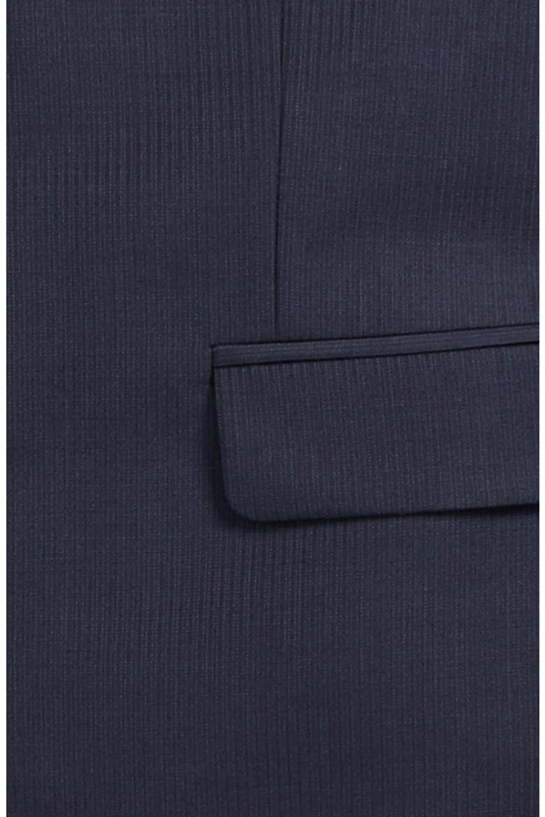 Stripe Wool Suit, Alternate, color, NAVY