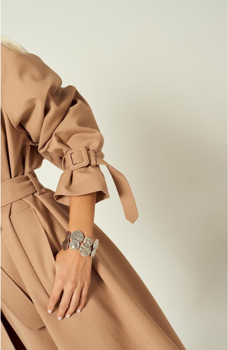 CXC Gladiator Coin Bracelet, Alternate, color, Silver