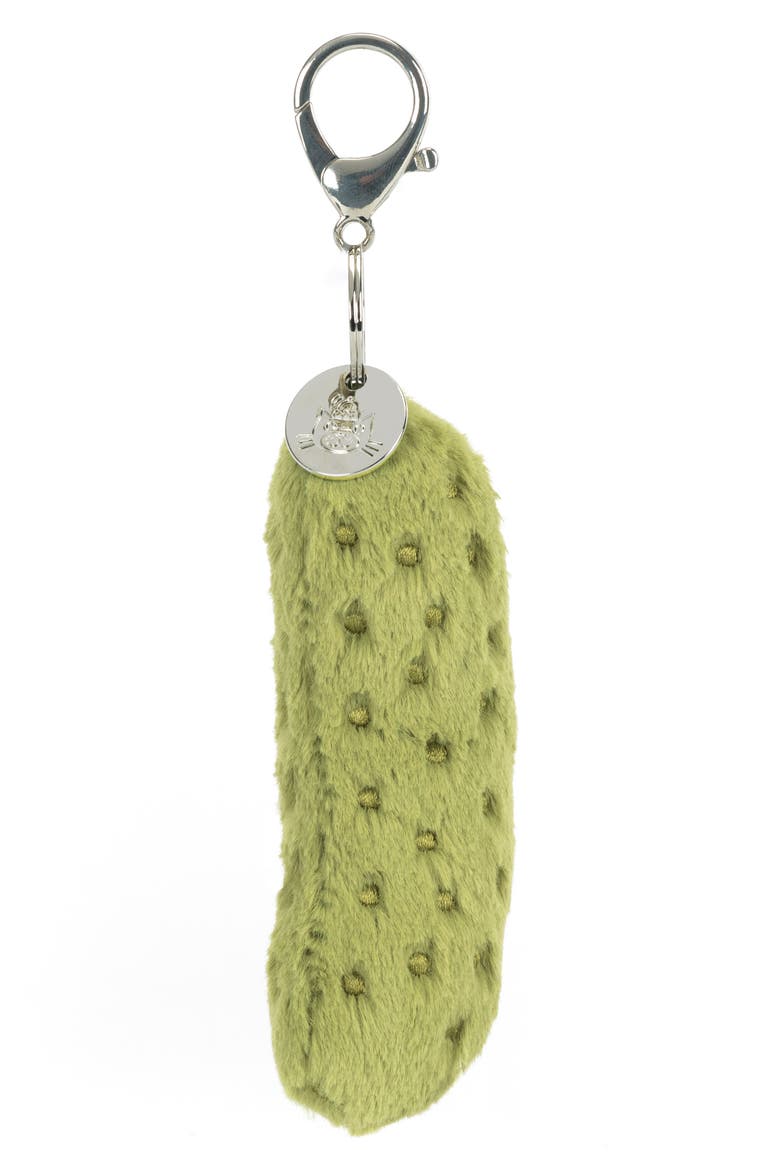 Amuseables Pickle Plushie Bag Charm, Alternate, color, GREEN