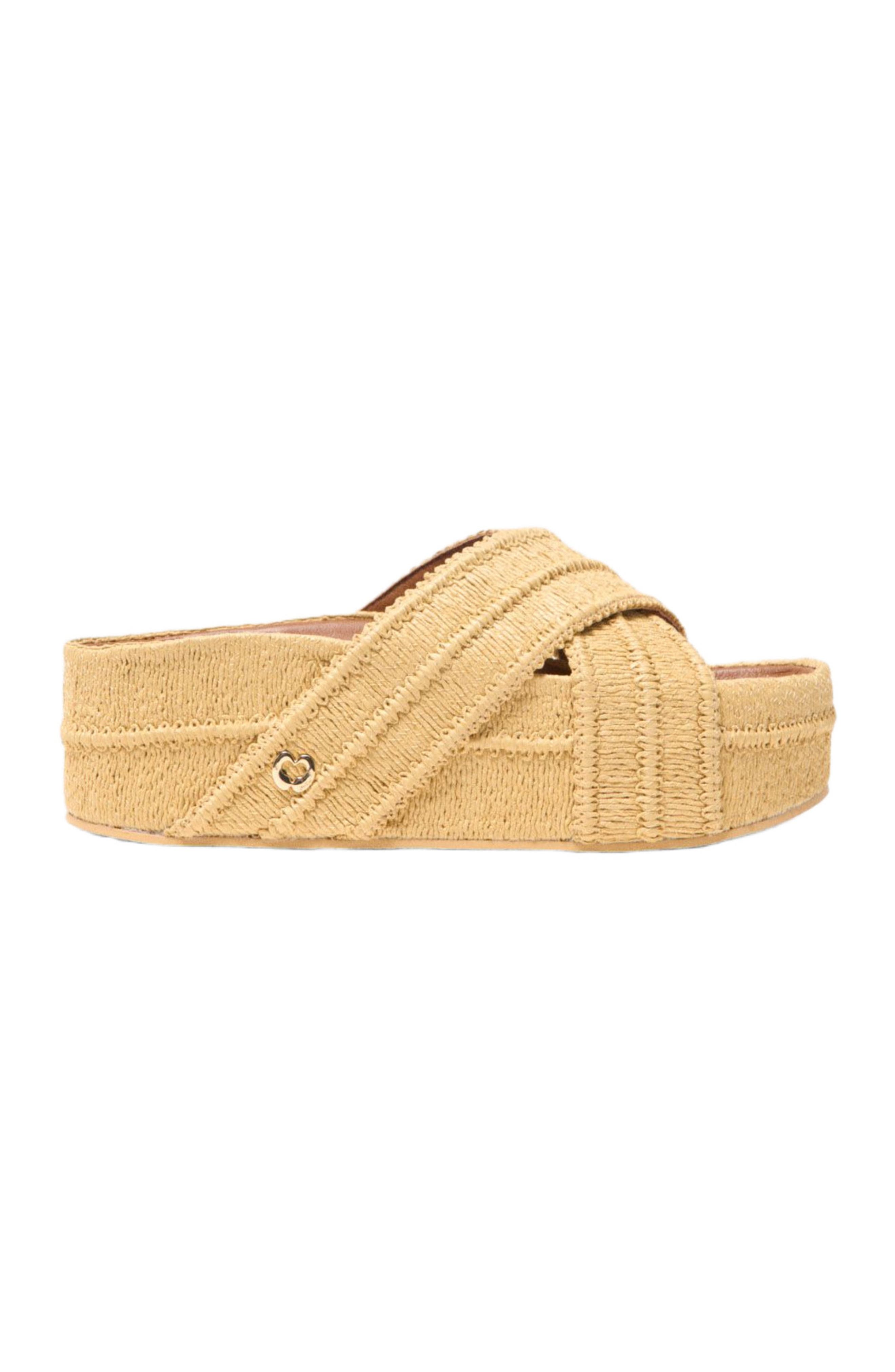 maje Platform sandals, Main, color, Beige
