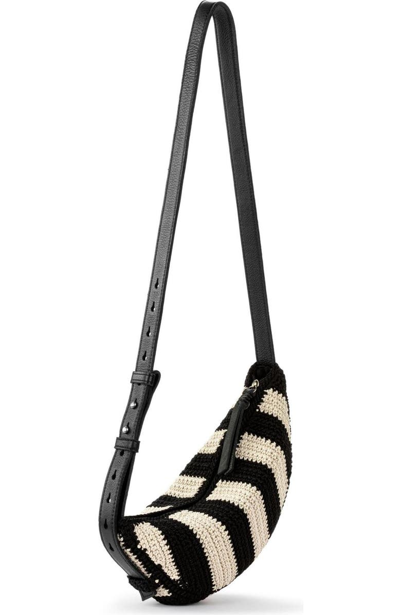The Sak Tess Sling Crochet Bag, Alternate, color, Black Stripe