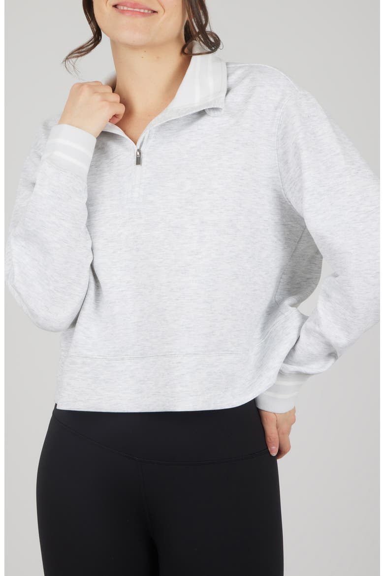 Georgetown Scuba Knit Half-Zip Pullover, Main, color, HTR.LT.GREY