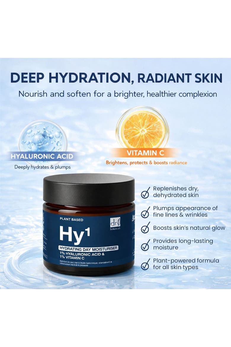 Hydrating Day Moisturiser with 1% Hyaluronic Acid & 1% Vitamin C, Alternate, color, None
