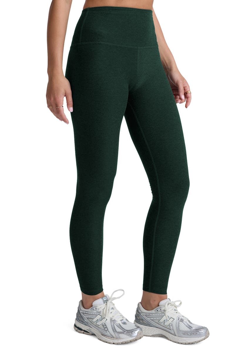 Beyond Yoga High Waisted Leggings, Alternate, color, Dark Spruce Green Heather