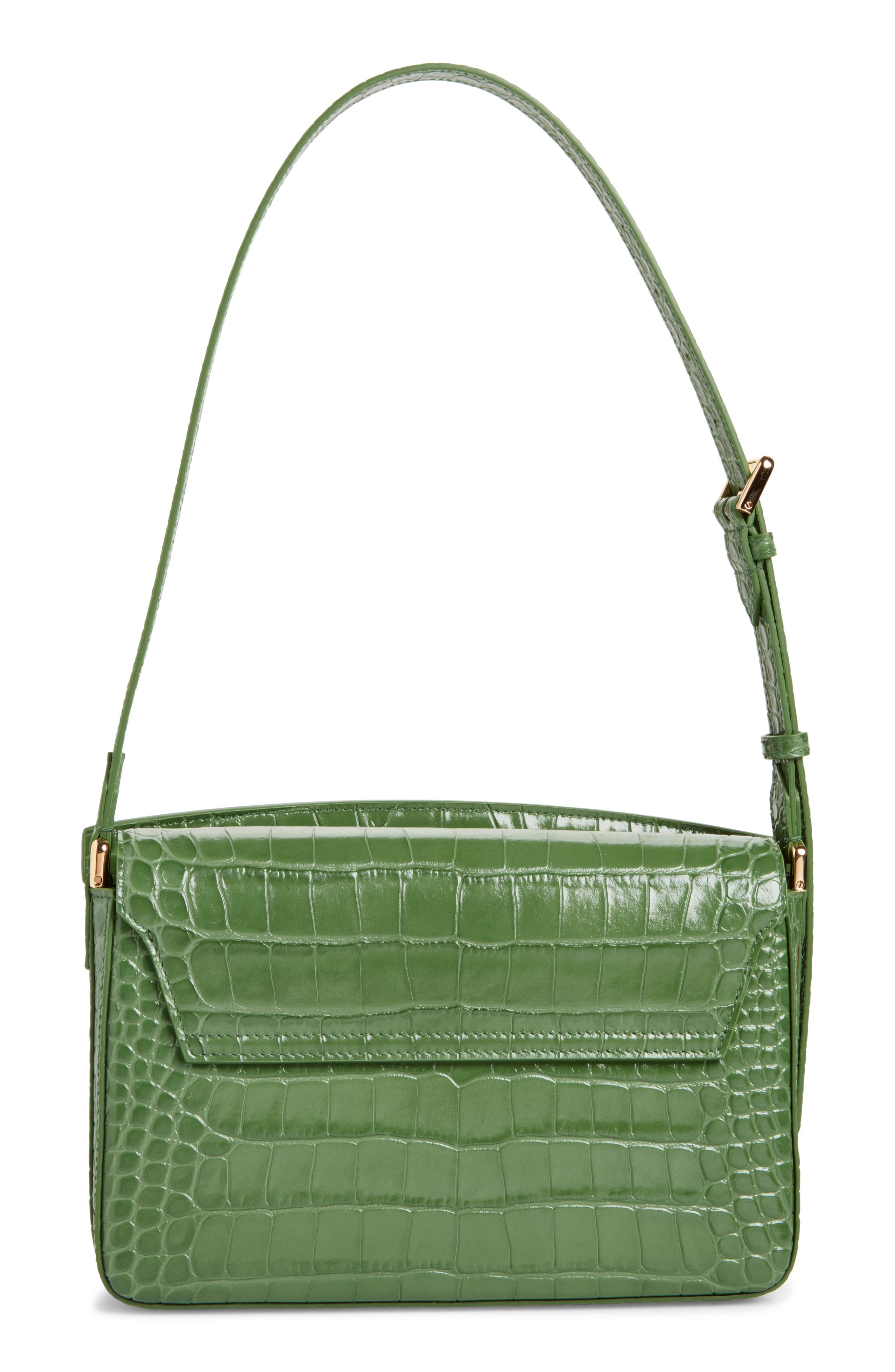 Burberry Catherine Croc Embossed Leather Shoulder Bag, Alternate, color, 