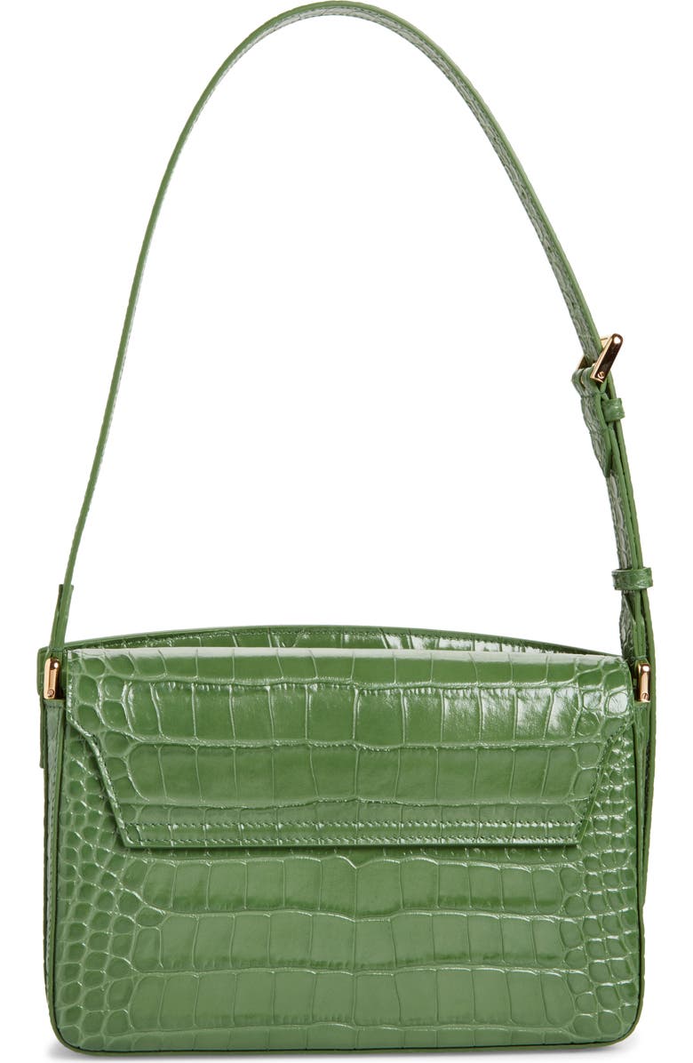 Burberry Catherine Croc Embossed Leather Shoulder Bag, Alternate, color,