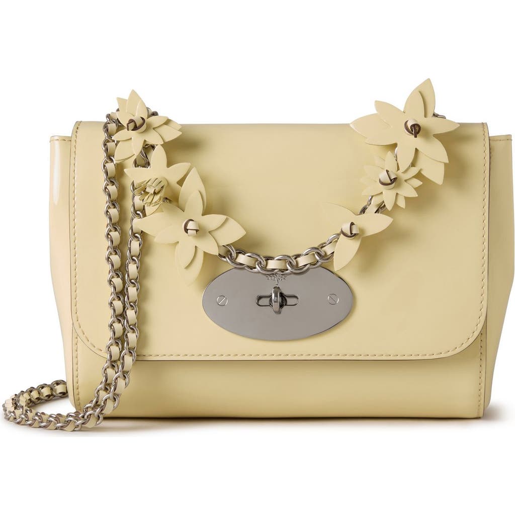 Mulberry Lily Patent Leather Satchel In Buttermilk