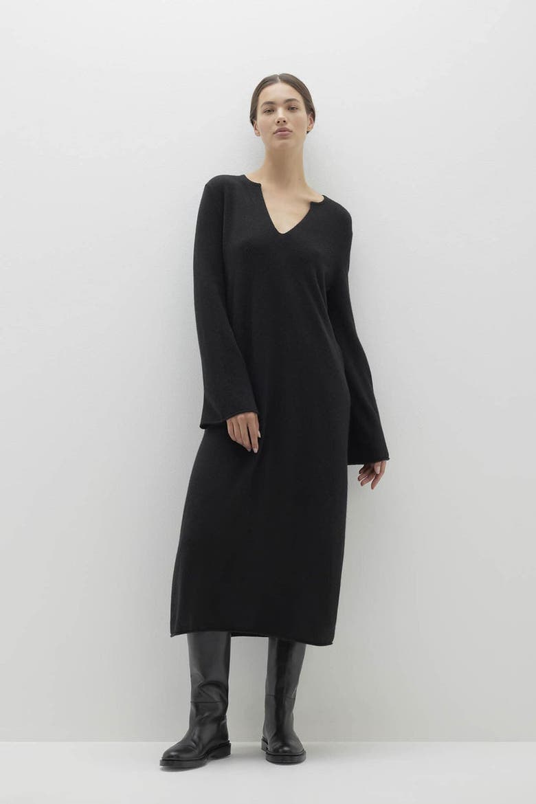 Katerina Cashmere Kaftan, Main, color, Black