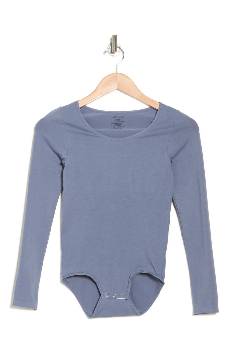 Long Sleeve Bodysuit, Alternate, color, FOLKSTONE GREY