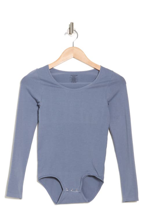 Shop Yummie Long Sleeve Bodysuit In Folkstone Grey
