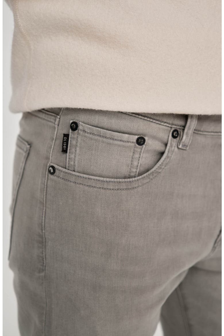Russell DL Ultimate Knit Slim Straight Jeans, Alternate, color, WASHED GREY KNIT