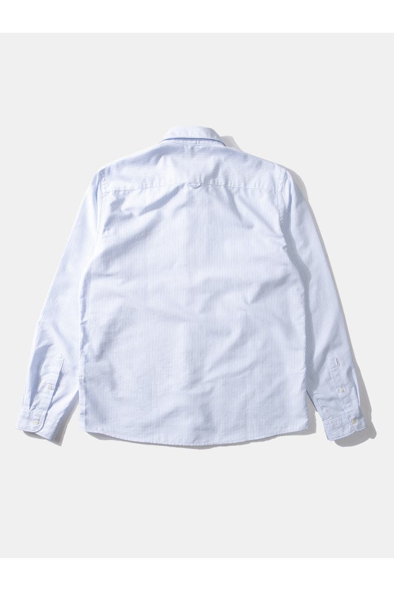 Duck Logo Striped Oxford Shirt, Alternate, color, Plain Light Blue