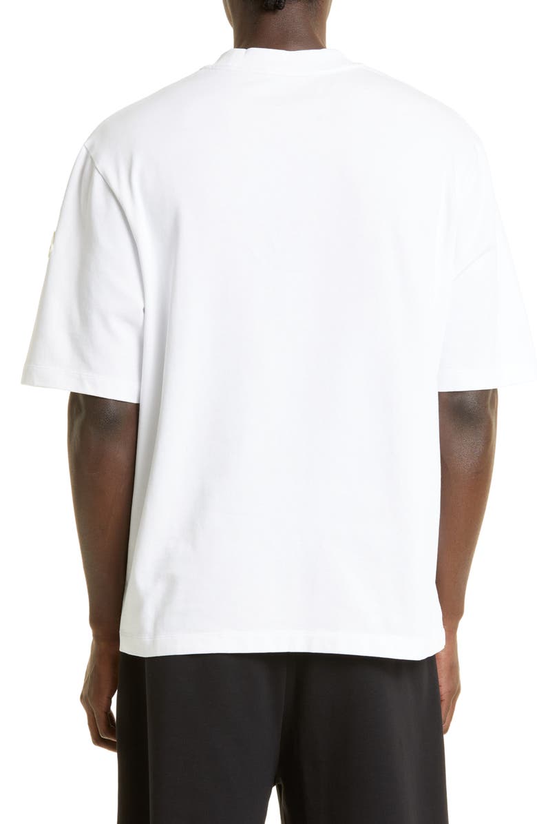 Moncler Embroidered Logo Cotton Pocket tee, Alternate, color, 