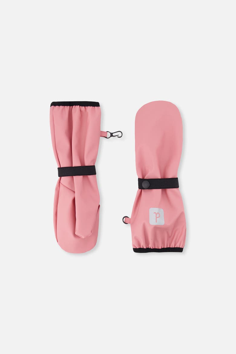 Waterproof Extended Cuff Adjustable Rain Mittens, Main, color, Pink