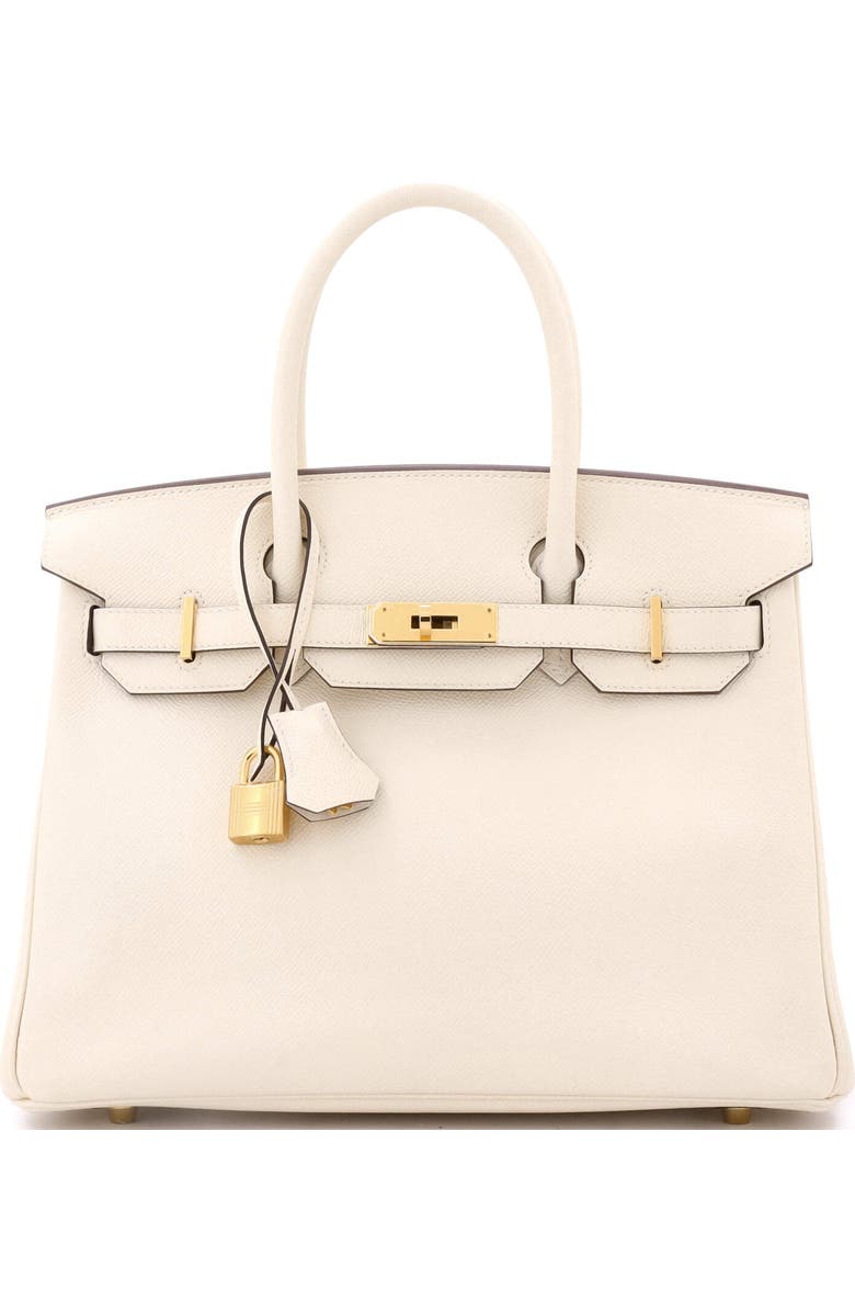 Pre-Owned Hermes Birkin Handbag Light Epsom with Gold Hardware 30, Main, color, Nata