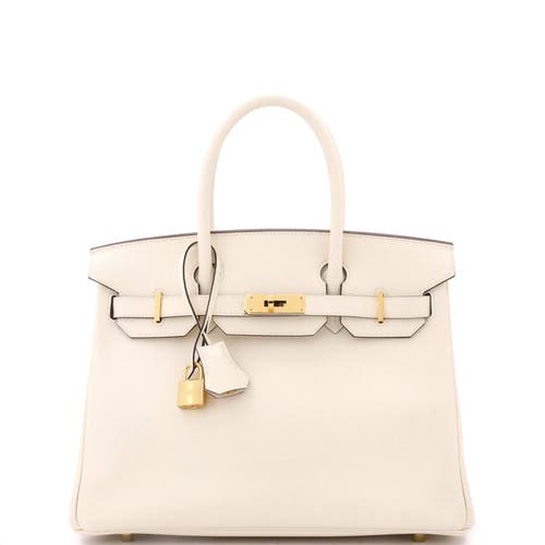 Pre-owned Hermes  Hermes Birkin Handbag Light Epsom With Rose Gold Hardware 30 In Brown