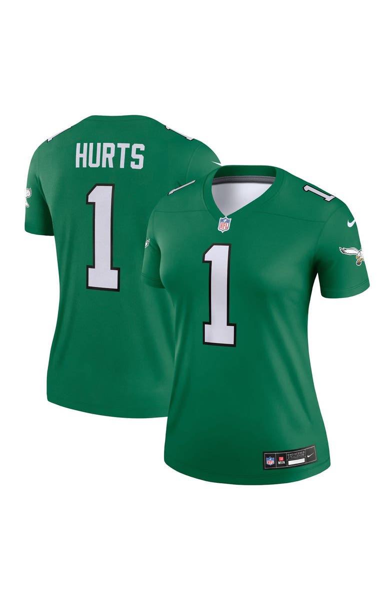 Nike Women's Nike Jalen Hurts Kelly Green Philadelphia Eagles Alternate Legend Player Performance Top, Main, color, Kelly Green