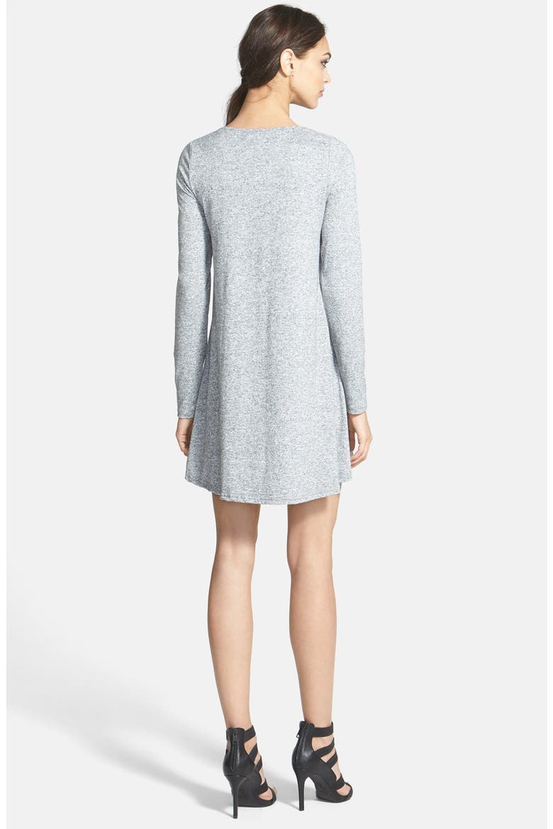 Long Sleeve Shift Dress, Alternate, color, GREY MARL