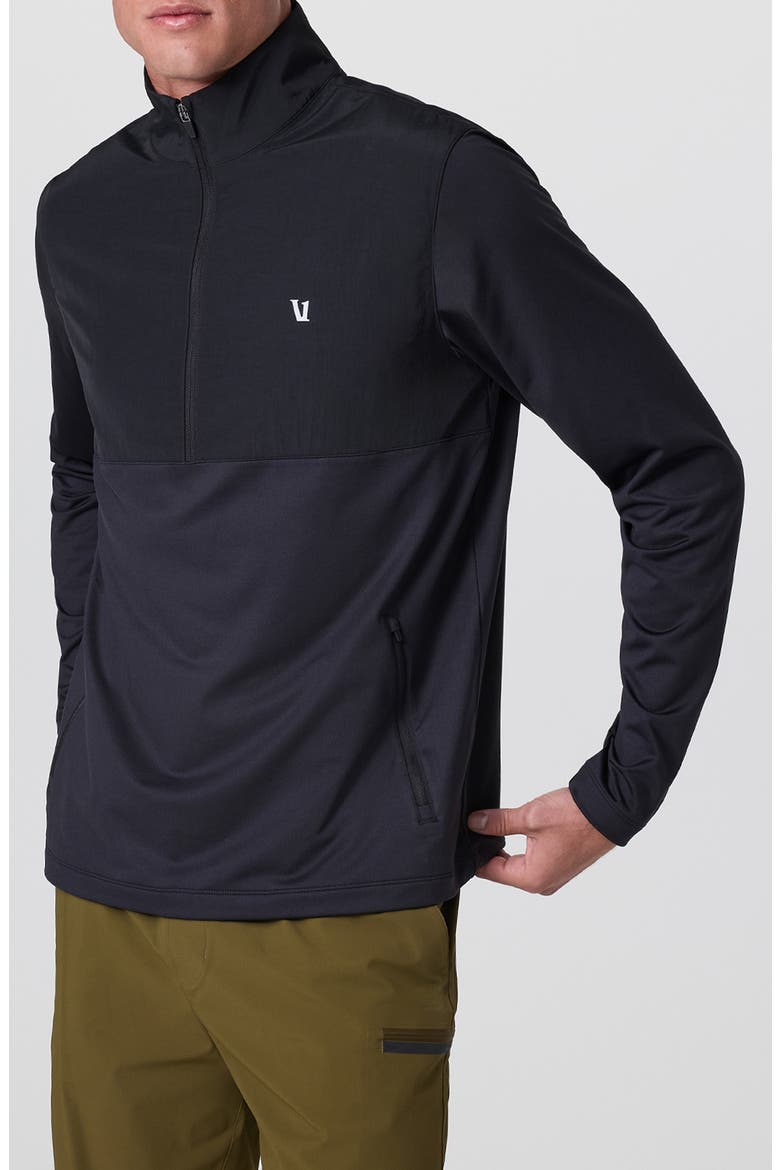 Sunday Element Half Zip Pullover, Alternate, color, BLACK