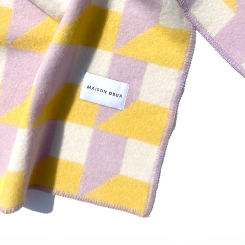 Maison Deux Cubics Blanket In Multi