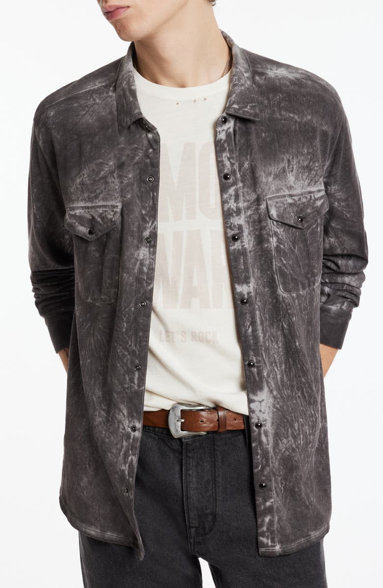 John Varvatos Arvon Cotton Snap-Up Shirt, Alternate, color, 