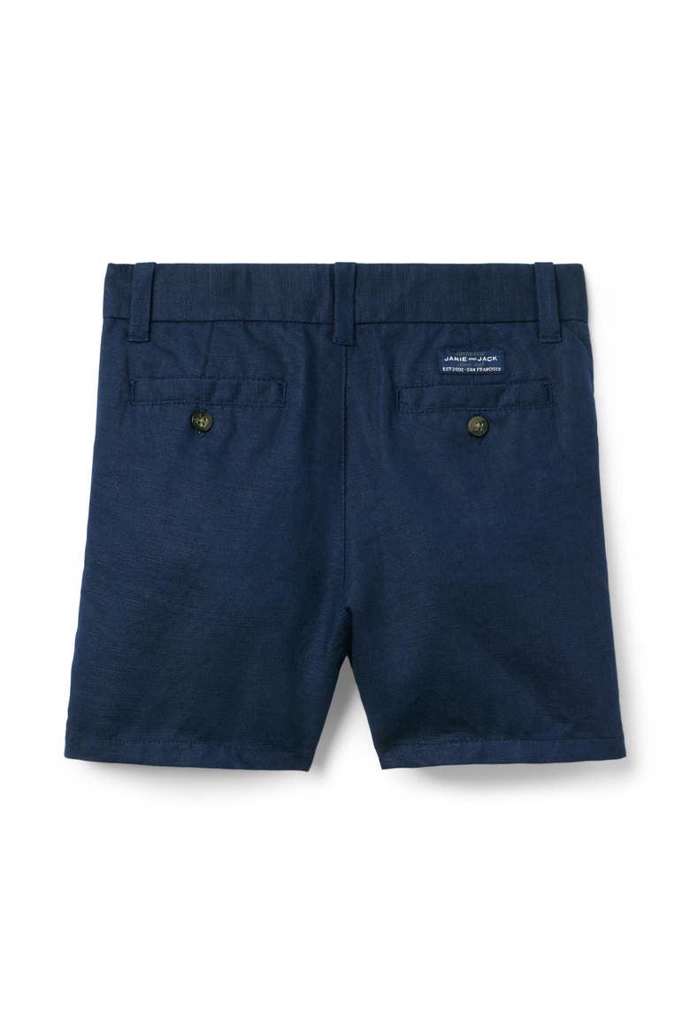 Linen-Cotton Short, Alternate, color, Blue