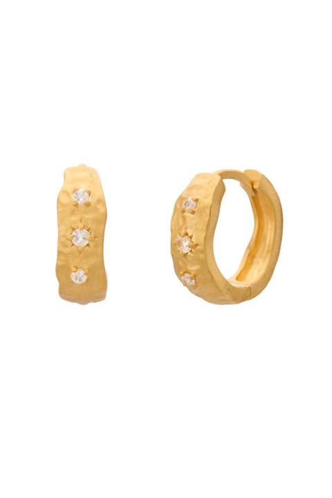 Cosmic Love Huggie With White Topaz