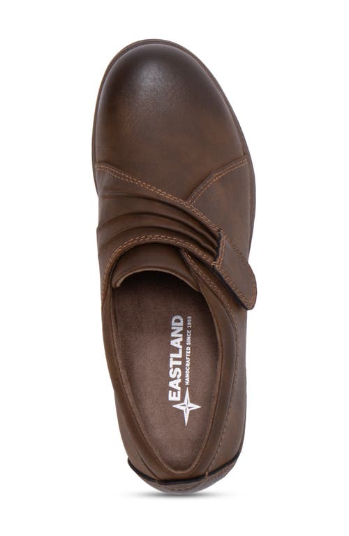 Shop Eastland Maggie Gathered Heeled Loafer In Bomber Brown