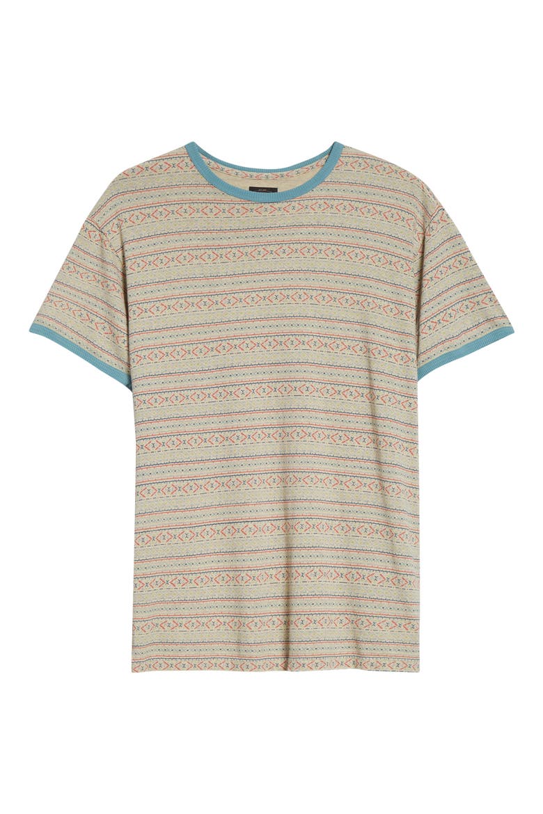 Southwestern Print Ringer T-Shirt, Alternate, color, CREAM/ MULTI