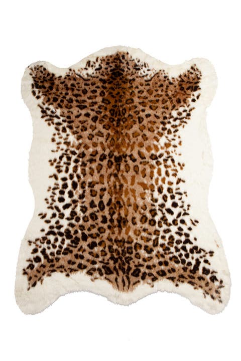 Faux Hide Area Rug/Throw - El Paso Leopard