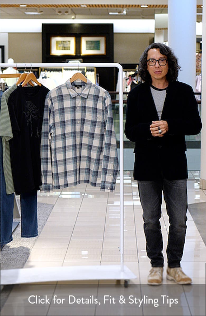 Plaid Long Sleeve Hemp & Cotton Flannel Camp Shirt, sales video thumbnail