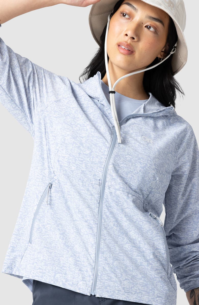 Outdoor Research Astroman Sun Full Zip Hoodie, Alternate, color, Titanium Tamarack Print