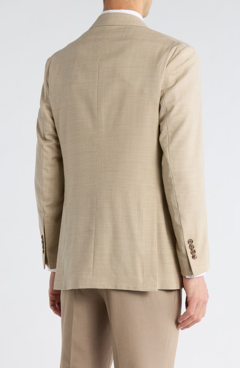 Brooks Brothers Stretch Wool Blazer, Alternate, color, Beige