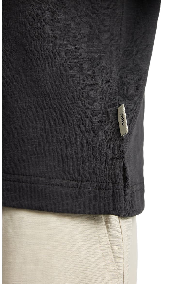 Heavyweight Slub Henley Sweater, Alternate, color, NOIR