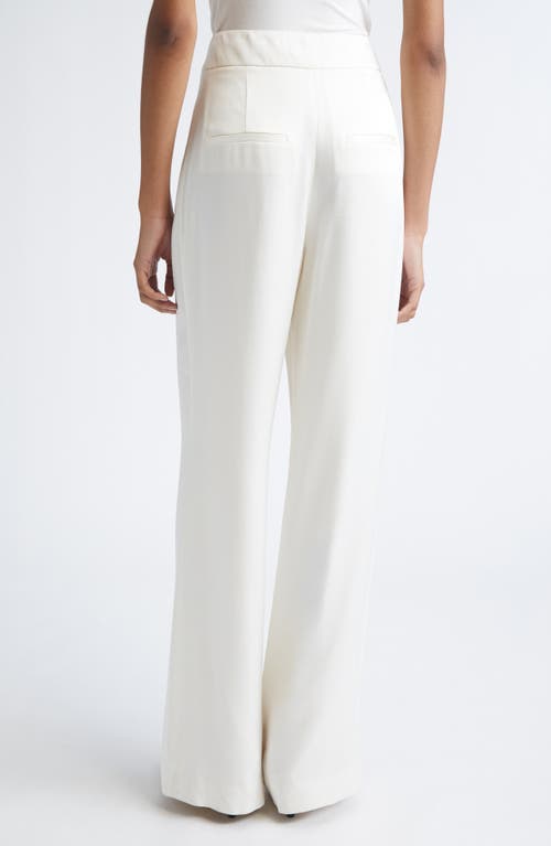 Veronica Beard Robinne Crepe Back Satin Wide Leg Pants In Gray