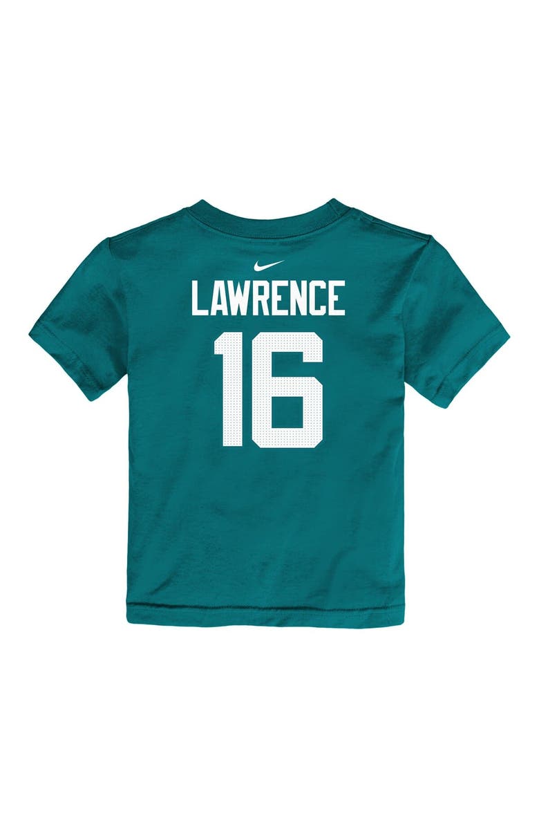 Nike Toddler Nike Trevor Lawrence Teal Jacksonville Jaguars Player Name & Number T-Shirt, Alternate, color, Teal
