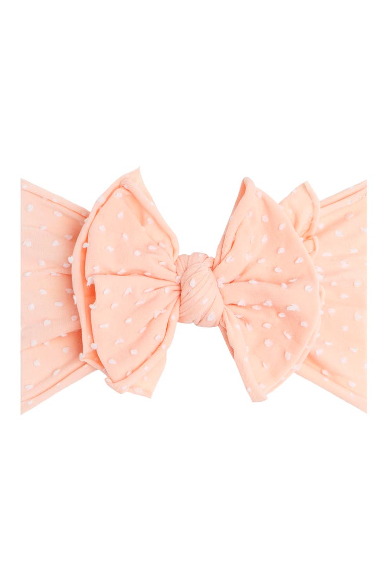 Shab-Bow-Lous Headband, Main, color, TROPICAL PEACH DOT