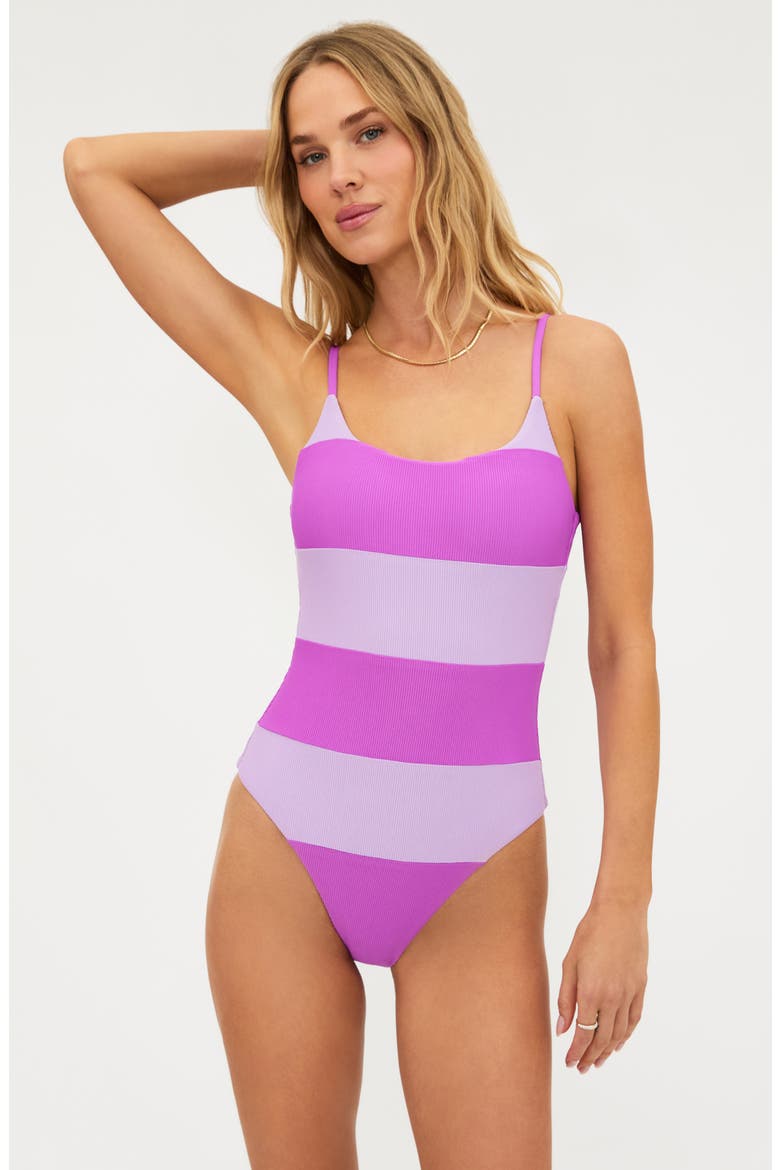 Calista One-Piece Swimsuit, Alternate, color, LAVENDER