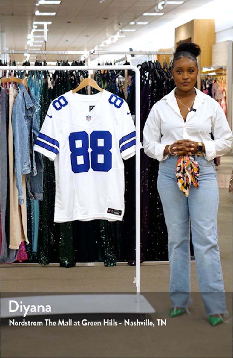 Women's Nike CeeDee Lamb White Dallas Cowboys 2nd Alternate Game Jersey, sales video thumbnail