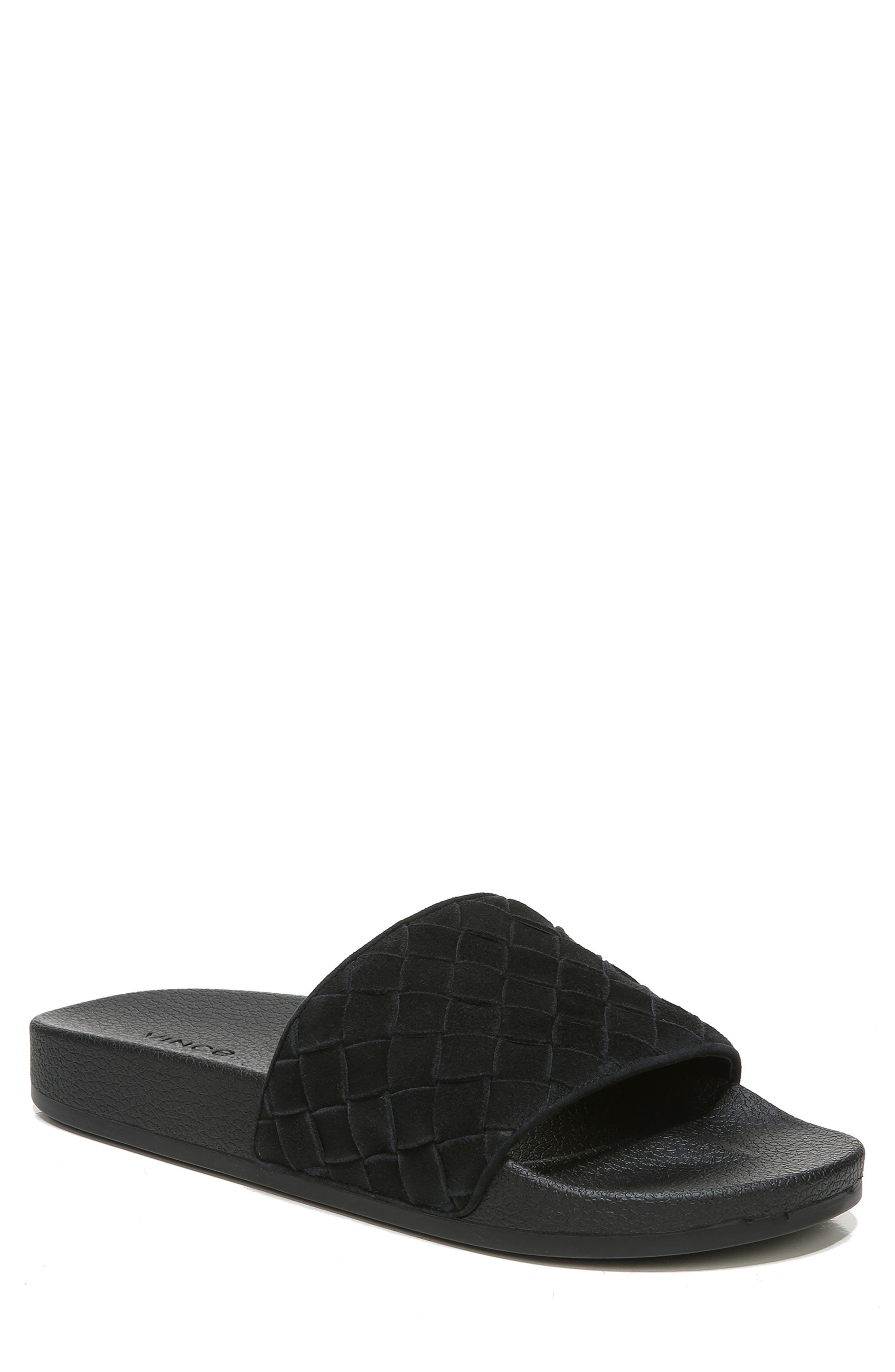 Watley 2 Slide Sandal, Main, color, BLACK SUEDE