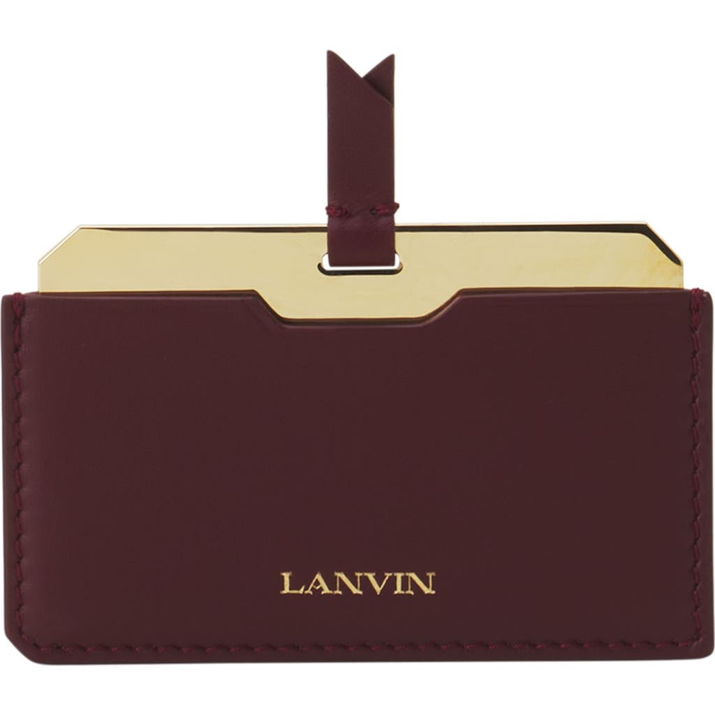 Lanvin Leather Mirror Holder In Brown
