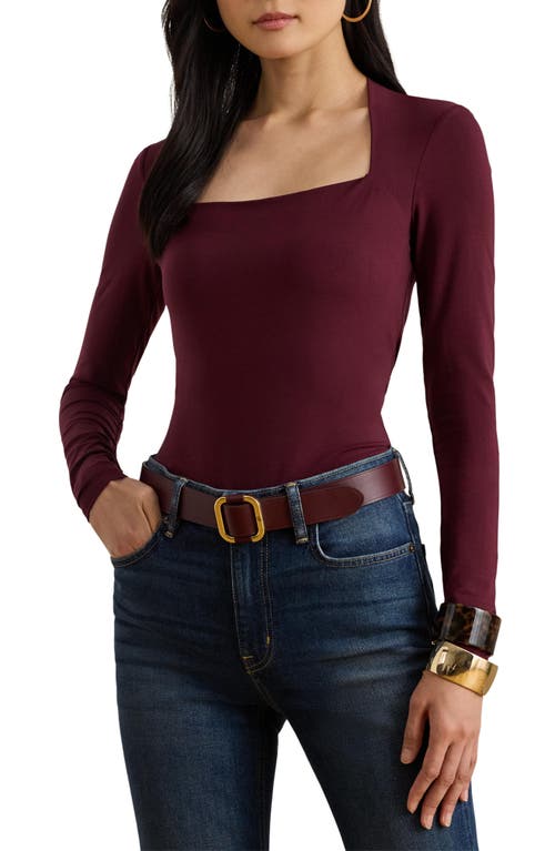 Ralph Lauren Women's Square Neck Top In Red