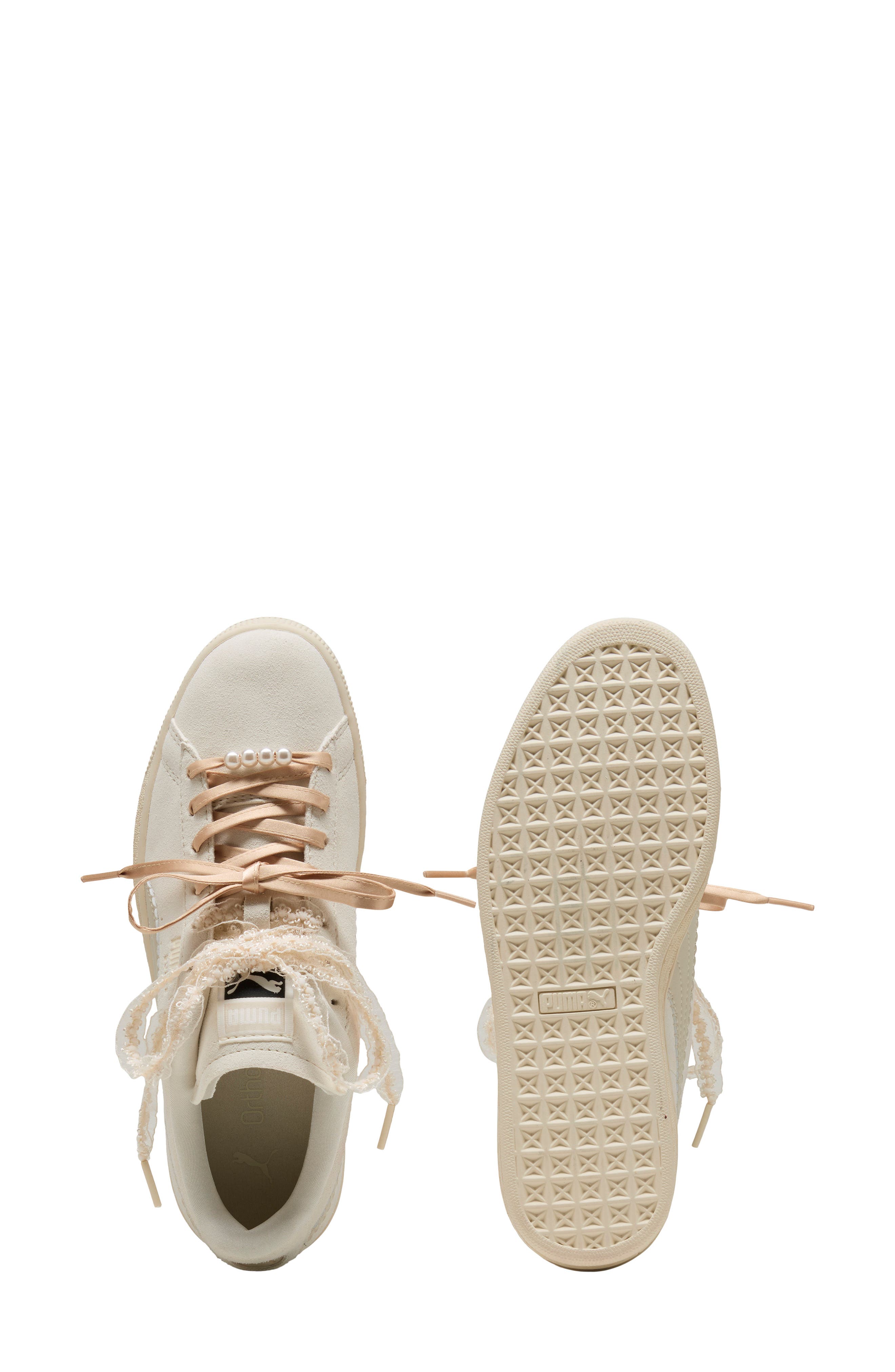 Suede Bloom Sneaker, Alternate, color, FROSTED IVORY/ SILVER FOG
