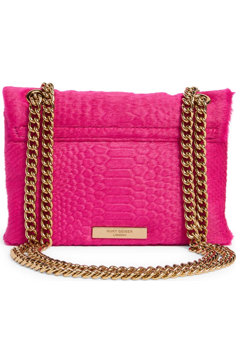 Kurt Geiger London Mini Kew Genuine Calf Hair Crossbody Bag, Alternate, color, Bright Pink