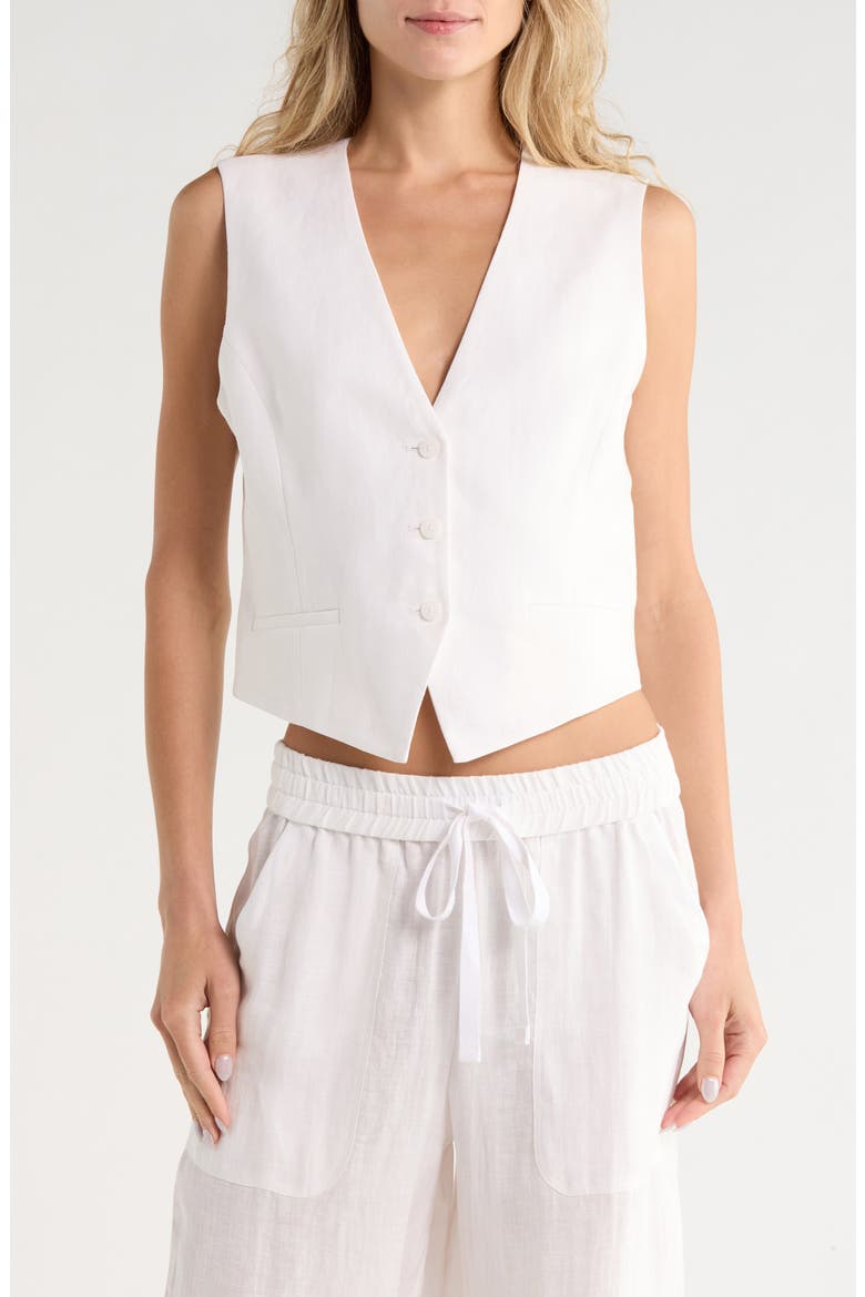 Mila Wool & Cashmere Vest, Main, color, IVOIRE