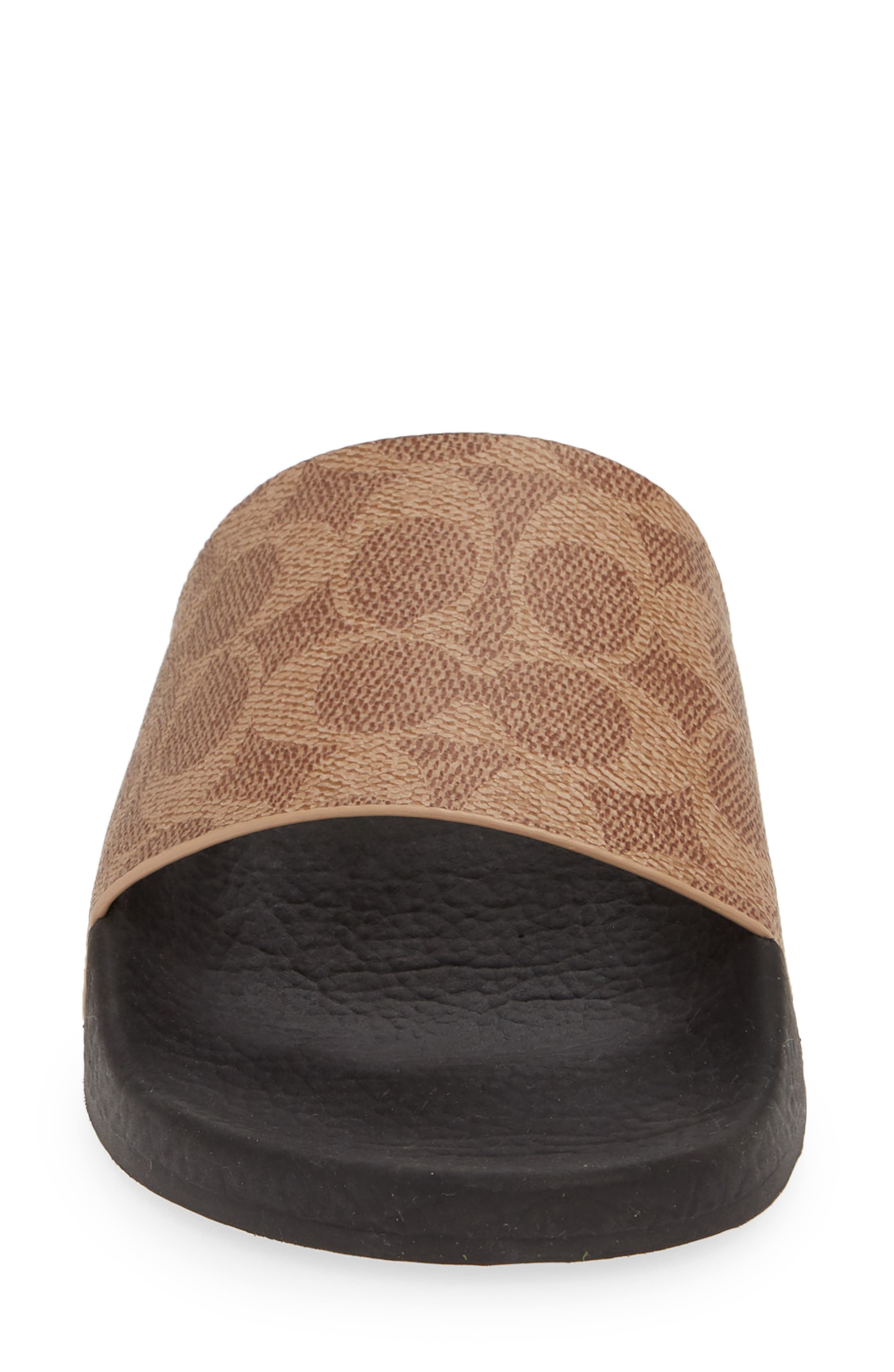 COACH Udele Sport Slide Sandal, Alternate, color, Tan Fabric