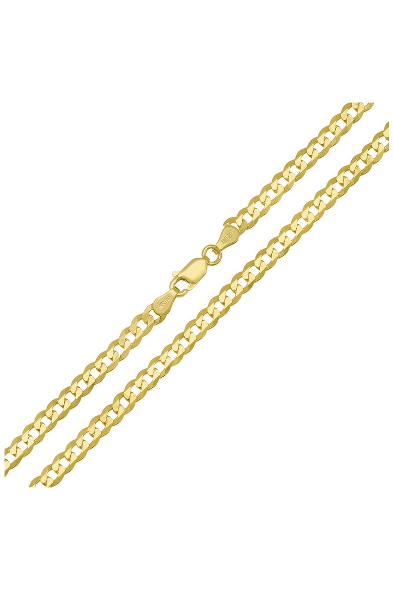 Sterling Silver Italian Miami Cuban Curb Chain Necklace, Alternate, color, GOLD