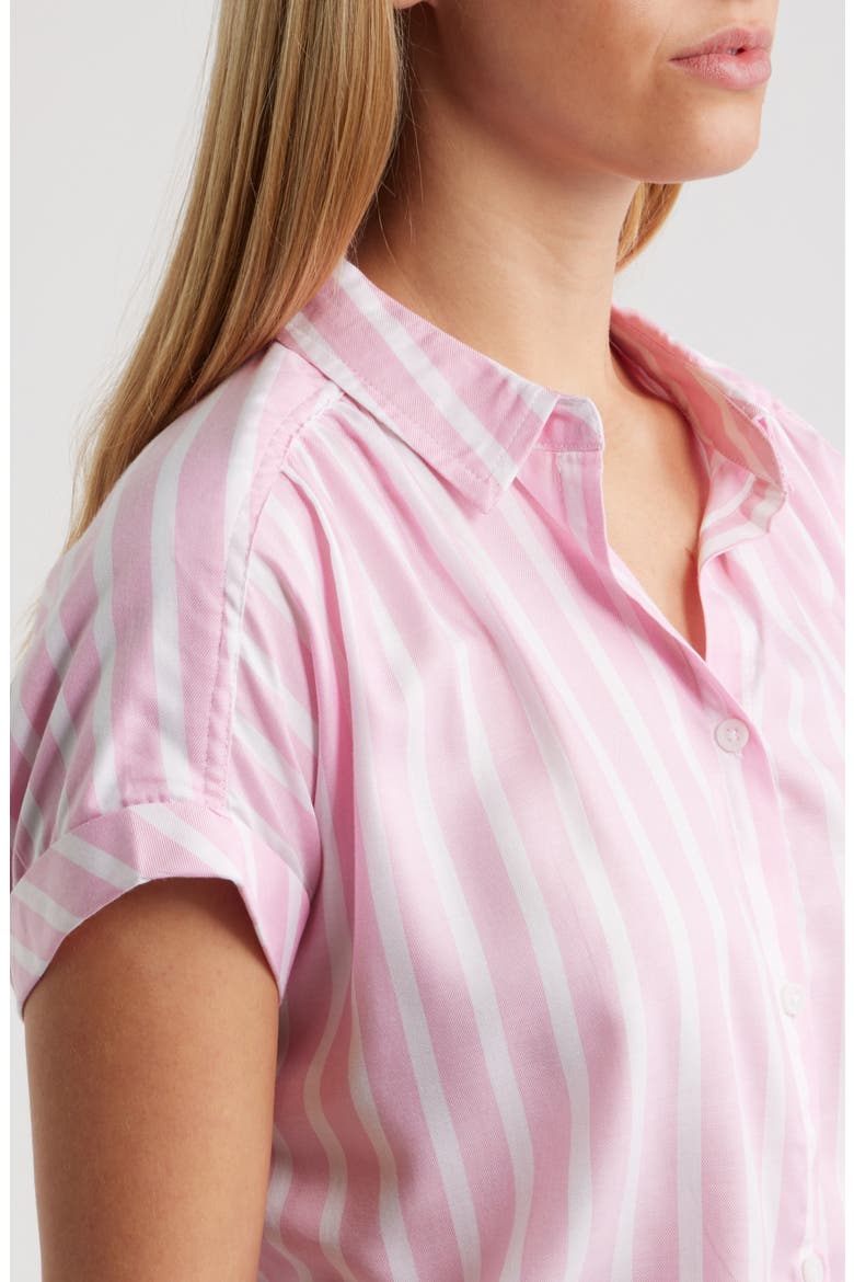 Darby Short Sleeve Button-Up Shirt, Alternate, color, SUPER PINK