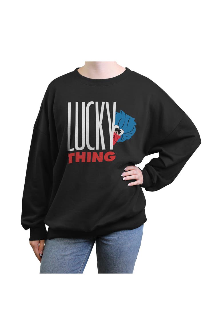 Junior's Lucky Thing Sweatshirt, Main, color, Black