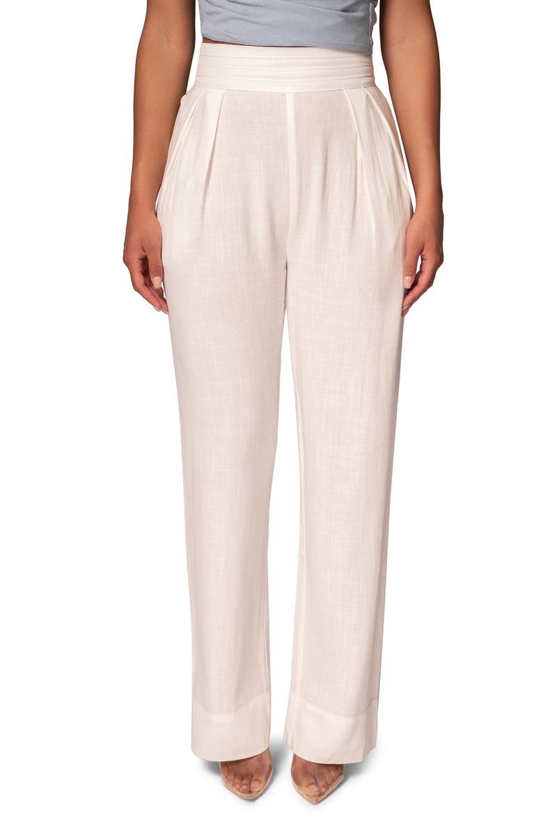 JLUXLABEL Villa Views Cotton & Linen Pants, Main, color, 